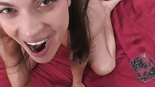 Big ass brunette Alyssa Reece fucked hard after blowjob POV