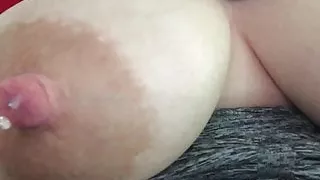 married play with milky boobs