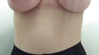 Proud of her big bouncy tits