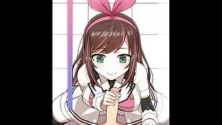 Kizuna AI Gets A Load On Her Face(uncensored)