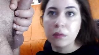 BBW Babe Deep Sucked on a Hairy Dude