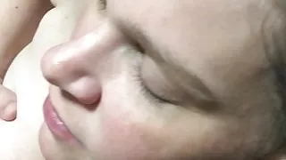 Sucking and making Latino Cock Cum on tits