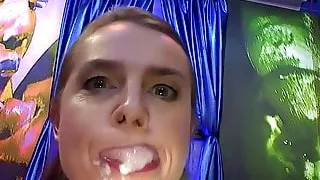 A lot of cums and bukkakes on busty sexy susi