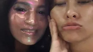 kelly cuesta with lesbian friend dancing
