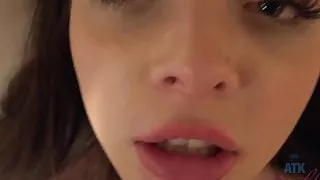 Young Skinny Brunette POV Blowjob & Cumshot Aliya Brynn ATK