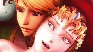 Link cuckolded by Princess Zelda enjoying Ganon's Cock