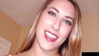 Sweet Kimber Lee Uses Her Crimson Lips To Suck A Hard Cock!