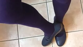 Ballet Flats with Pantyhose 1