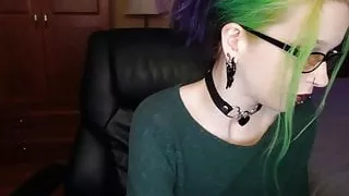 Goth Babe Gets naughty on Cam