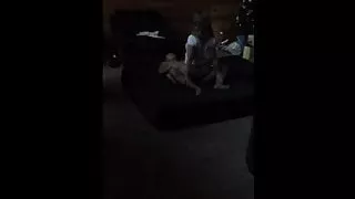 watching parents from hallway