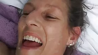 Milf getting chocolate protein