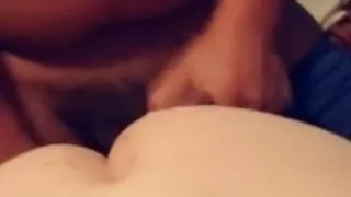 jerking off on girlfriend  ass