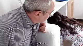 Sexy babe gets fucked after a long additional lesson