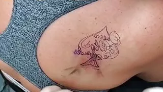 My friend was tattooed queen of spades, to get BBC #01