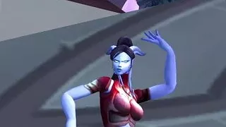 Draenei Female sexy dance (World of Warcraft)