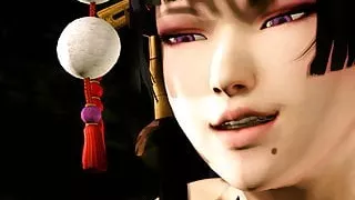 Nyotengu getting dominated by a futa orc