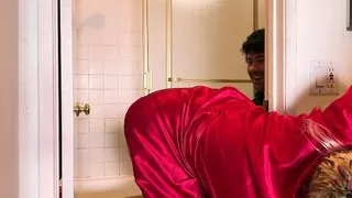 Stepmom helps stepson cum