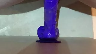 Chubby teen takes big dildo 3