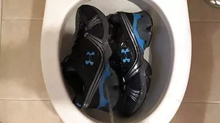 Pissing Under Armour sneakers