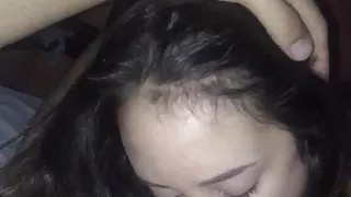 Amateur woman sucking big cock