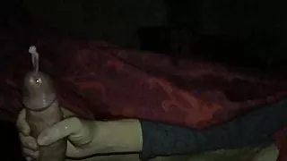 Handjob with big cumshot