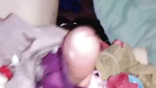 Sissy Pantie SLUT Cums in her panties