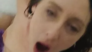 Brunette pee swallow