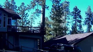 Fireplace, wine and big tits fun fuck just before Christmas