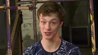 Bound twink sub is used for candle and wax tormenting