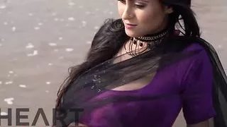 Saree Somudro Hot Edit Maria Black Saree