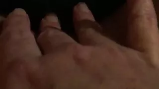 Rubbing her pussy in bed