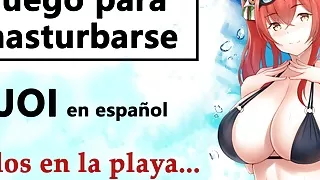 Audio JOI en espanol, en la playa con tu amiga tetona...