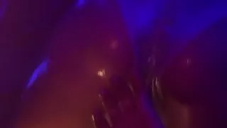 Blindfolded oiled kinky massage