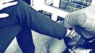 Mistress Shoes Slave licking her High Heels - Mistress Kym