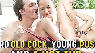 OLD4K. Dirty games started by young lassie Angie Moon