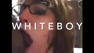 White girl doing her job