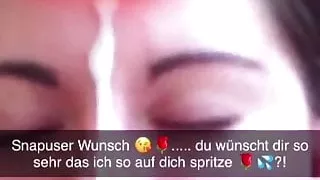 Cum on Face Gernan Sna9 girl