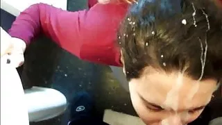 Amateur Heavy Big Cum Spray Facial