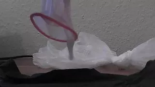 Playing With Found, Used Condom From Hooker