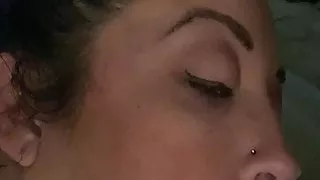 Horny girlfriend sucking my dick like a fiend