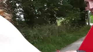 Fat bitch is picked up for cock riding