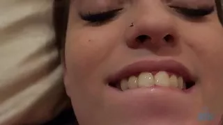 POV Creampie & Oily Footjob Horny Brunette Brooke Haze ATK