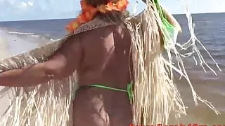 She can dance on the beach for me anytime