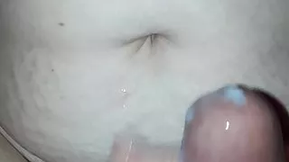 Wife giving me a handjob nice tits