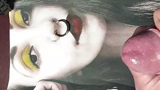 cumtribute to a pierced Emo Goth Whore