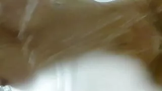 Lana play in the shower