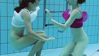 Lera and Sima Lastova sexy underwater girl
