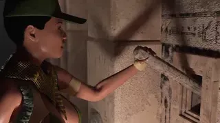 Ebony and blonde futanari babes entertaining the Egyptian pr