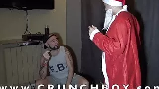 Jess ROYAN fucked by latino twink crossdressed in Santa CLAU