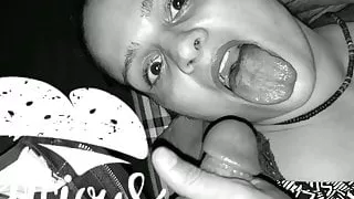 Cuban Ladie swallowing cum